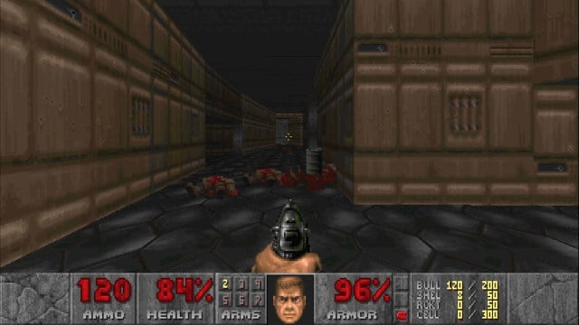 doom 1993 hallway combat