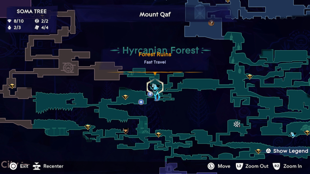 map of forest ruins