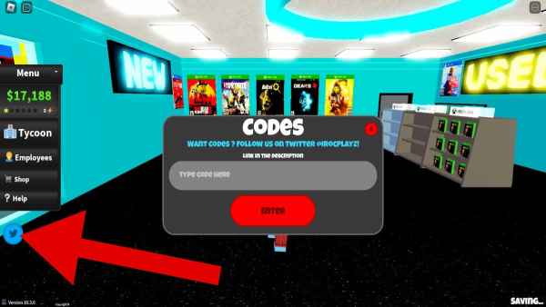How to redeem codes in Game Store Tycoon