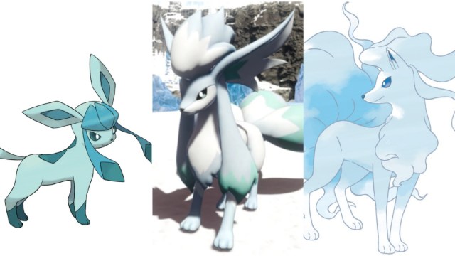 Alolan Ninetales, Galceon and Foxcicle comparison
