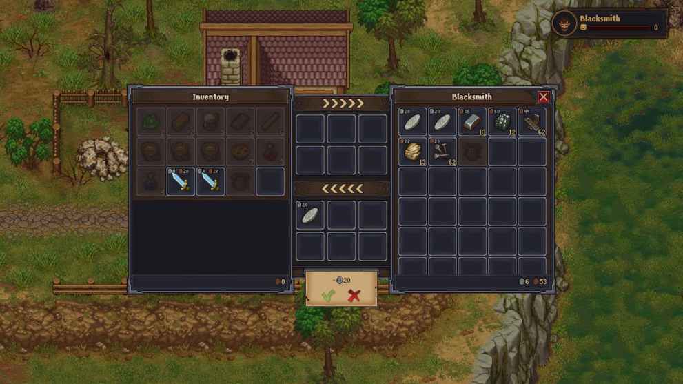 Player inventory in Graveyard Keeper.
