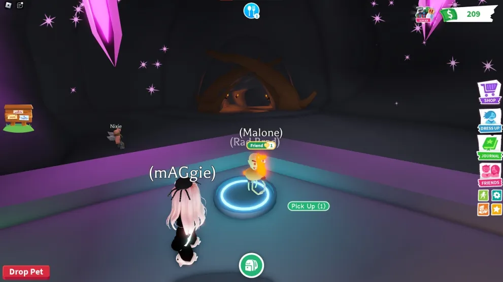 holding a neon pet in adopt me