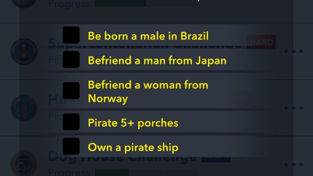 The One Peace challenge objectives in BitLife.