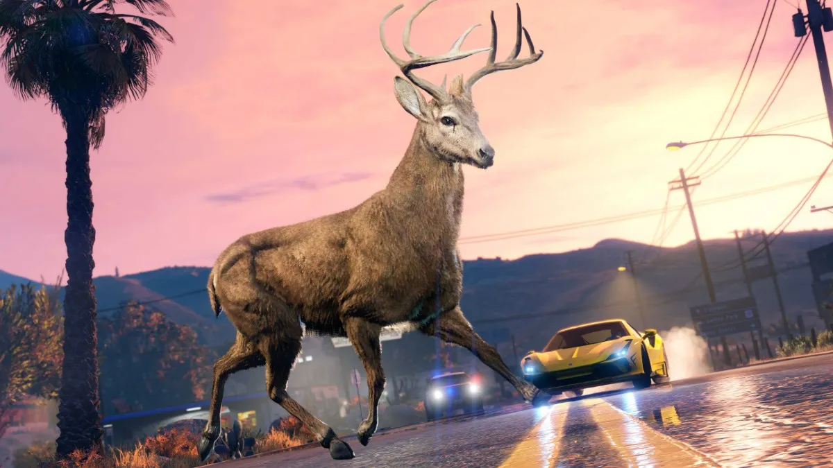 A deer in the GTA Online shoot animals photography challenge
