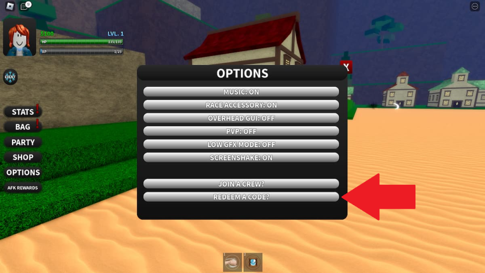 Code section in Roblox's Adventure Piece