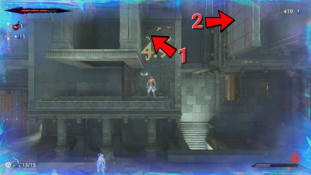 Wall jumping in fourth time power sacred archives puzzle