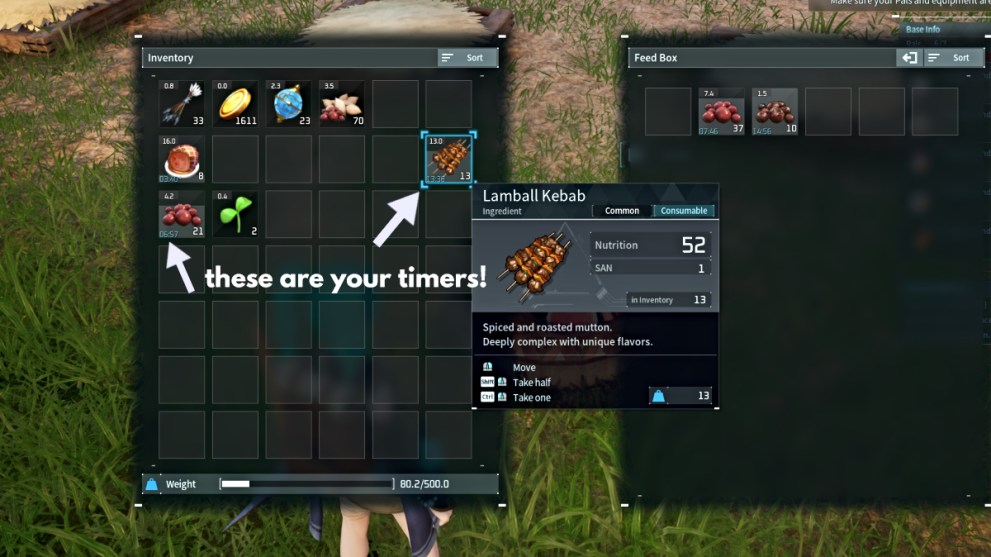 Palworld what are item rot timers