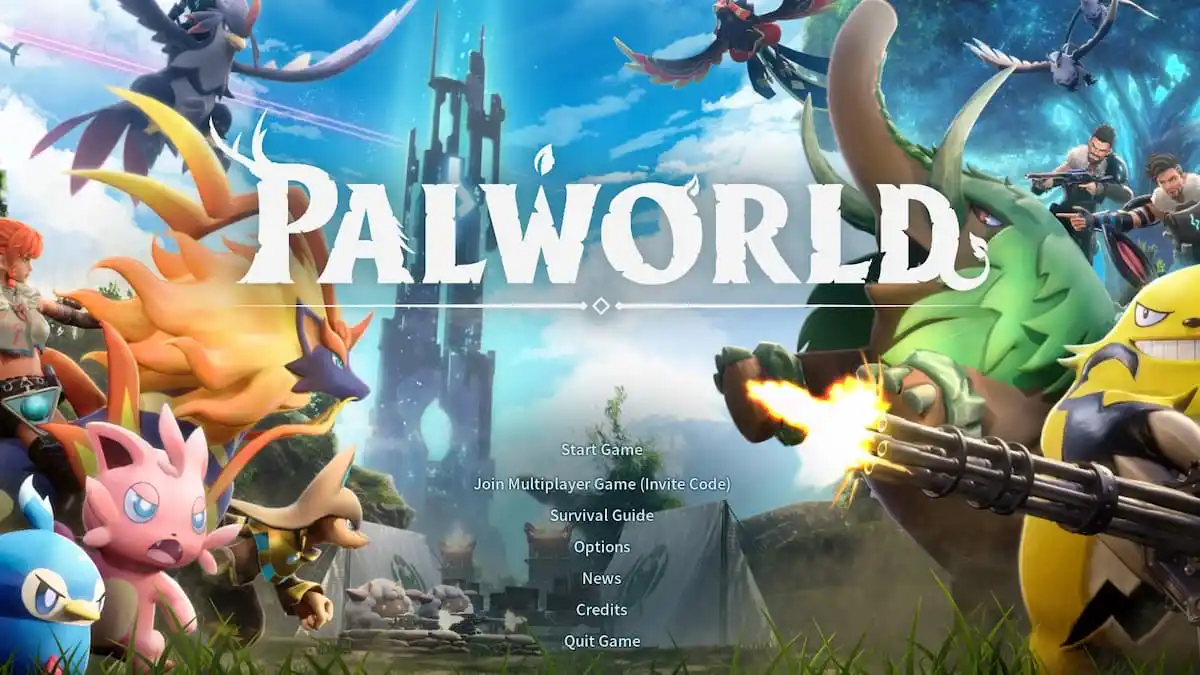Start screen in Palworld.