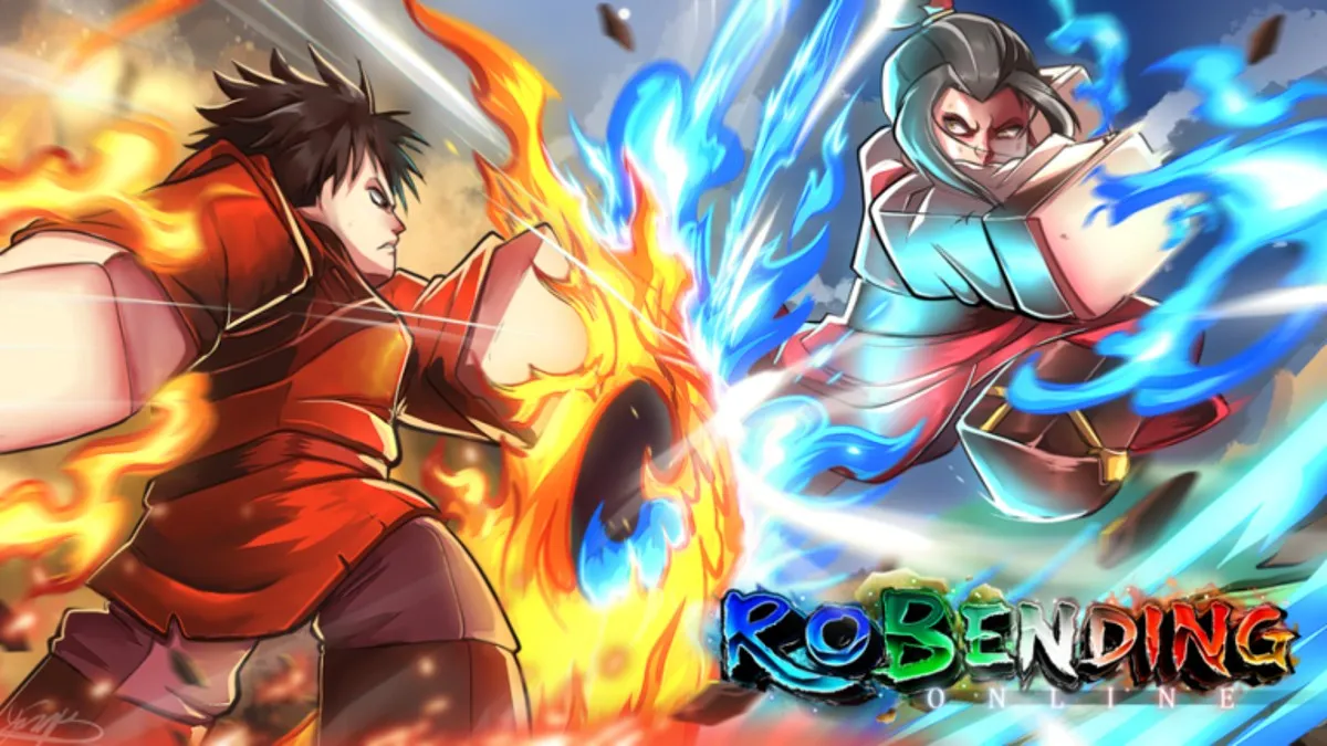 Two characters fighting in RoBending Online.