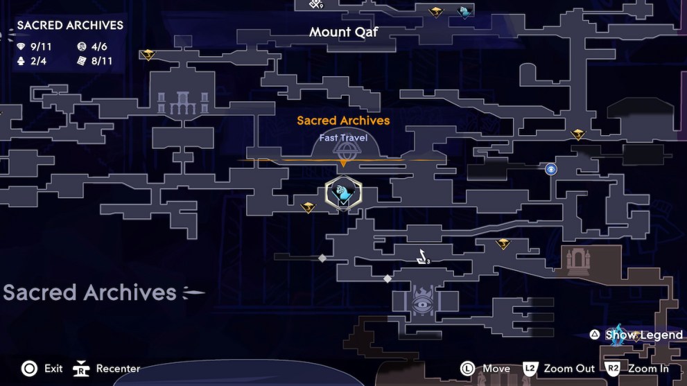 sacred archives map