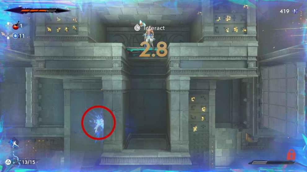 Casting a shadow and pulling lever in Prince of Persia: The Lost Crown