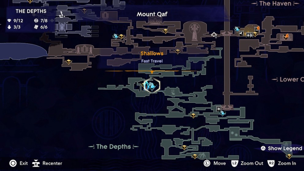 map of shallows area