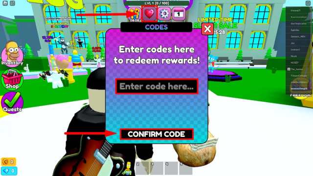How to redeem Simpsons Tower Defense Codes Roblox