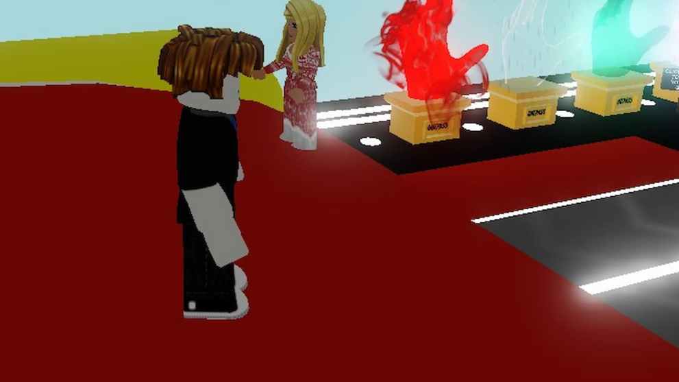 The lobby in Slap Battles on Roblox.