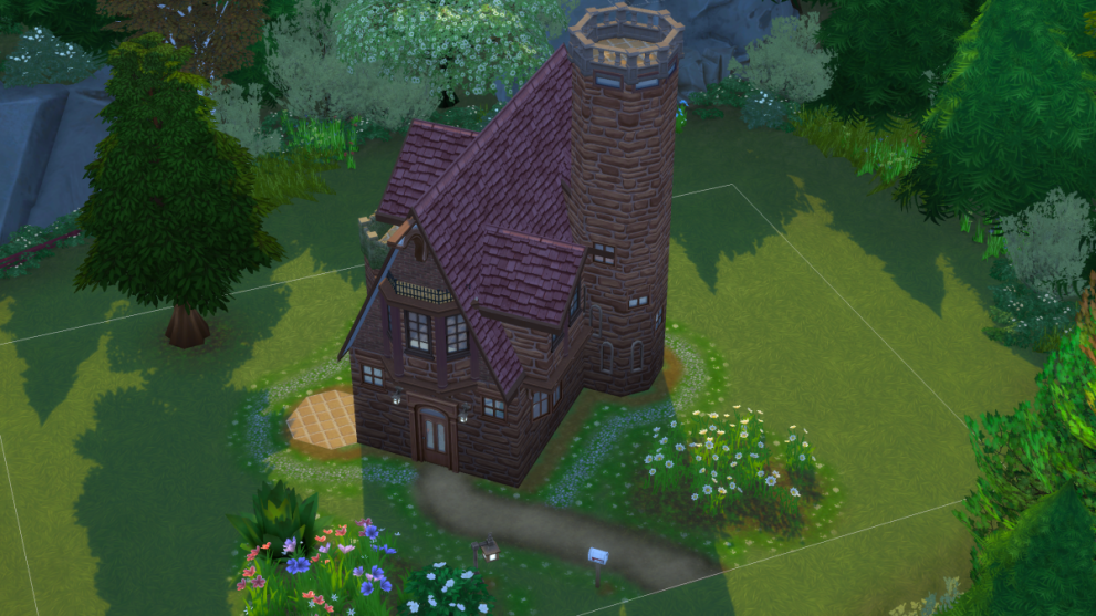 small manor house castle sims 4