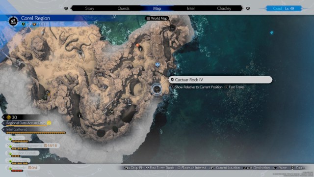 Cactuar Rock IV Location on Map