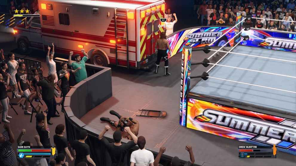 Putting Someone in Ambulance WWE 2K24