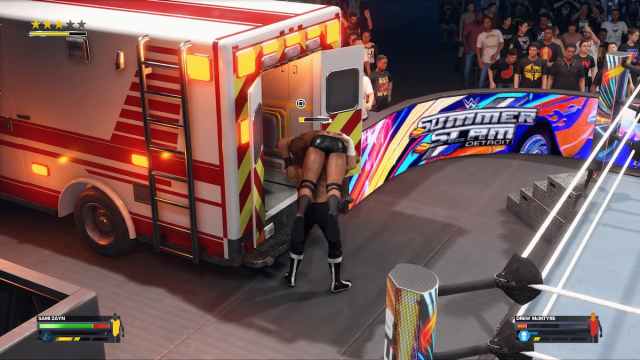 Carry Opponent Towards Ambulance WWE 2K24