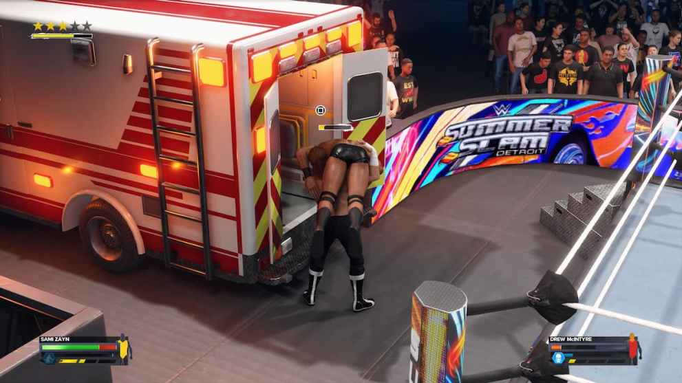 Carry Opponent Towards Ambulance WWE 2K24