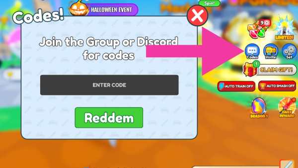 How to redeem codes in Great Sword Simulator