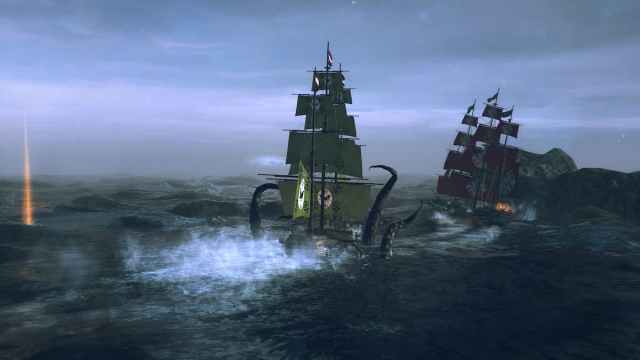 Ship Getting Eaten by a Kraken in Tempest (Under the Jolly Roger)
