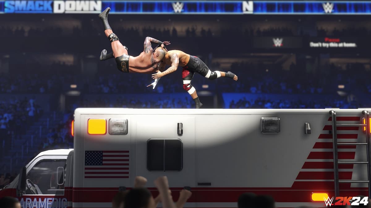 WWE 2K24 Put Opponent in Ambulance