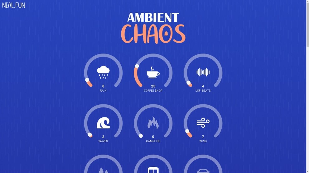 adusting sounds in ambient chaos game