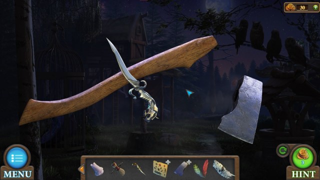 crafting a wooden axe using the knife in tricky doors