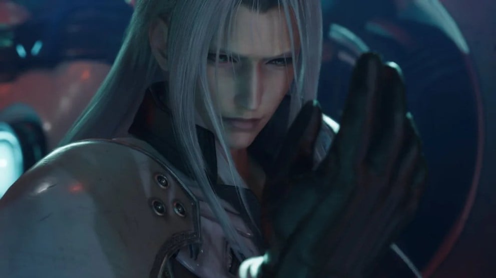 A character looking at their hand in Final Fantasy 7 Rebirth.