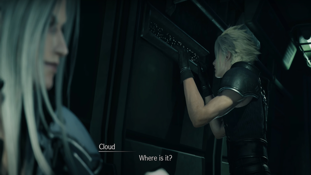 Cloud and sephiroth in truck