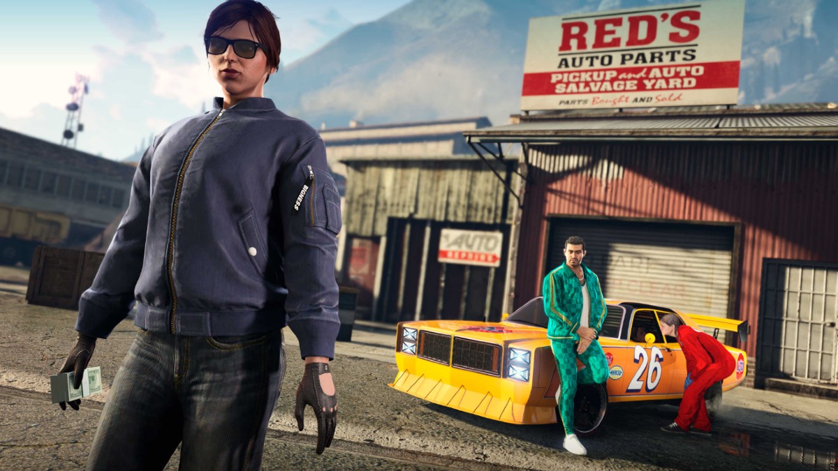 A group of characters in GTA Online.