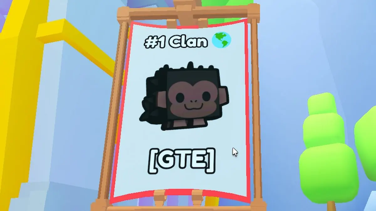 Top clan banner in Pet Sim 99