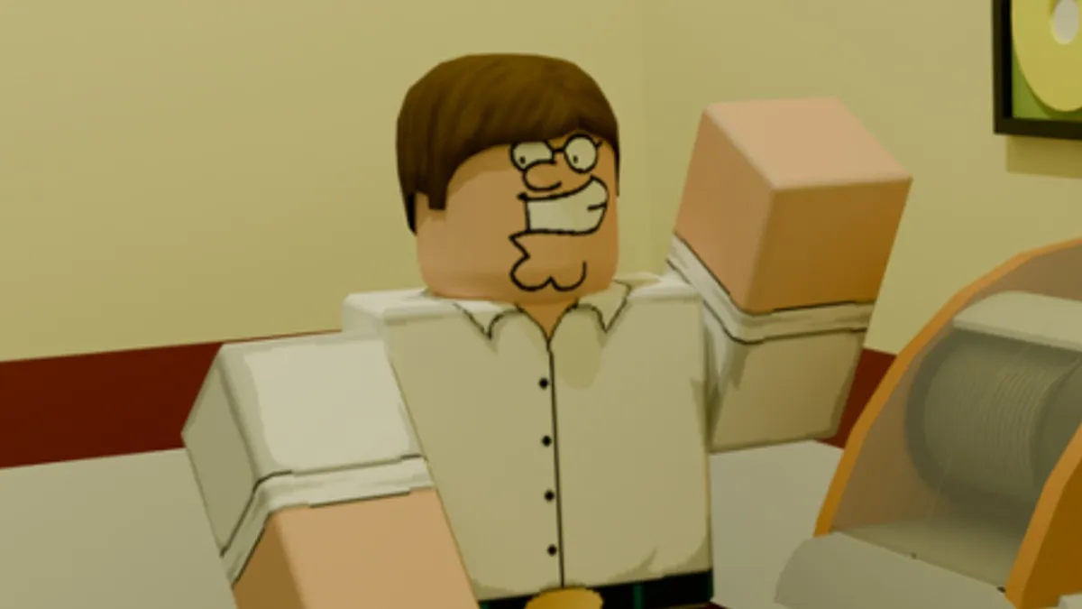 Roblox Peter Griffin in Meme Tower Defense.