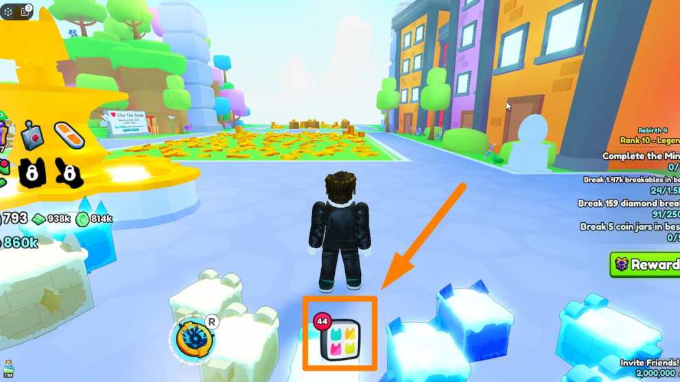 Inventory icon in Pet Sim 99