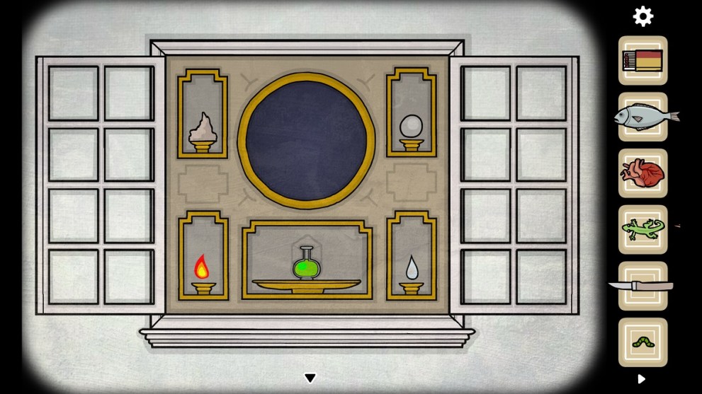 place fire, dirt, bubble, water, and elixir to open a portal to samsara room secret ending