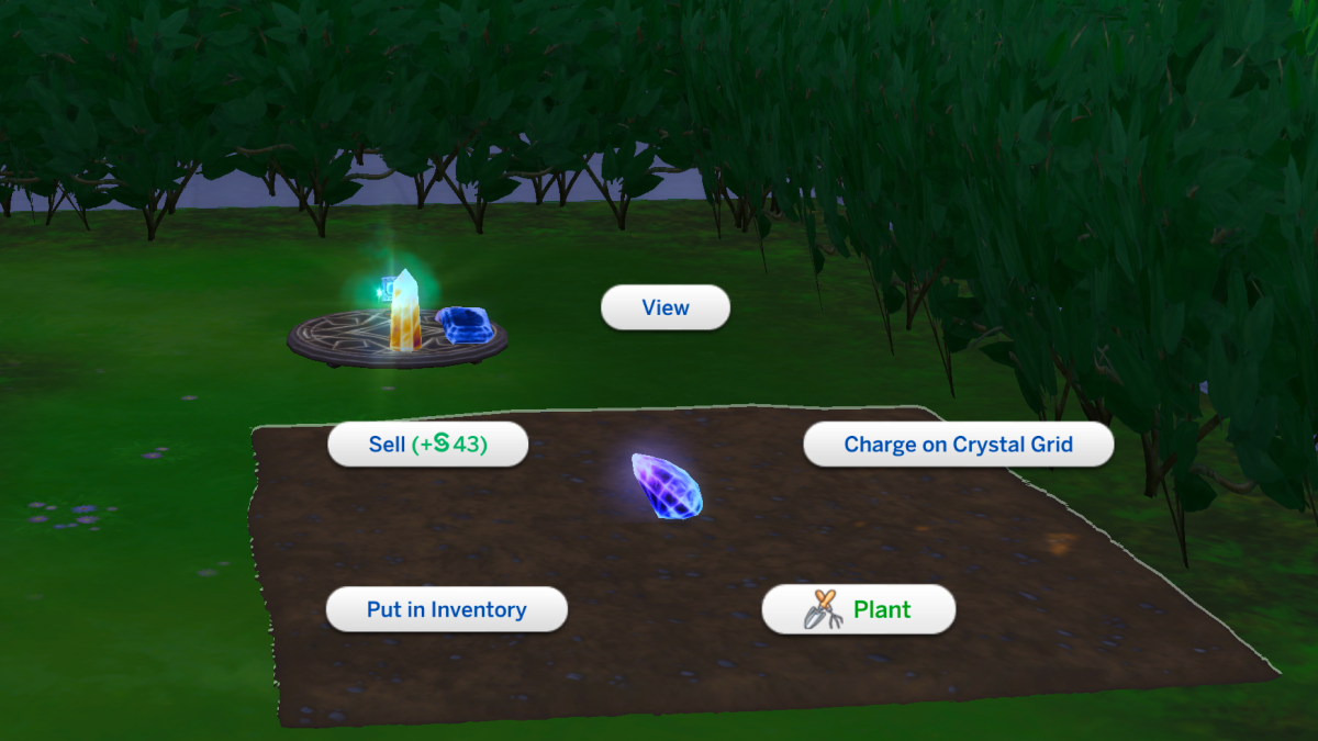 planting a crystal seed in the sims 4