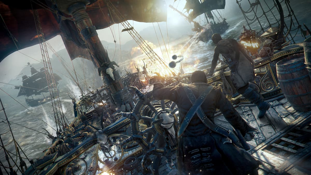Pirates on a ship in Skull and Bones.