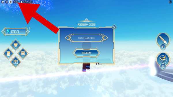How to redeem codes in Sky Fall.