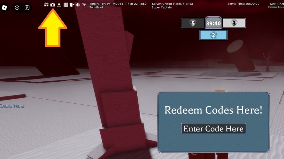 the code redemption window in type revenge