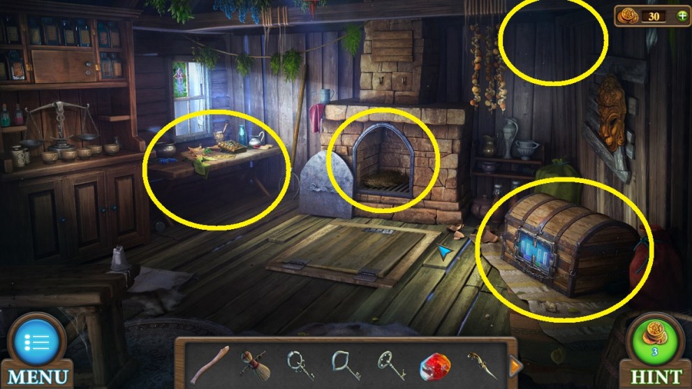 the location of every key in the cabin in tricky doors