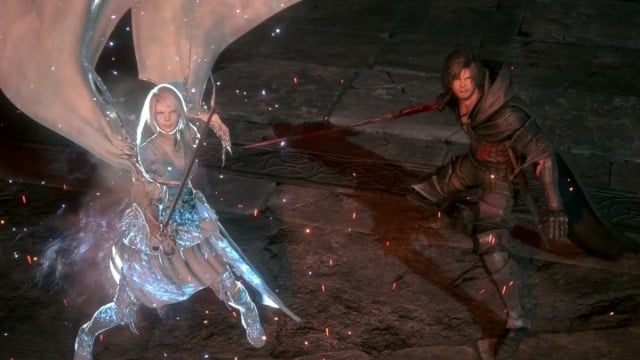 Jill and Clive Preparing for Battle in Final Fantasy XVI