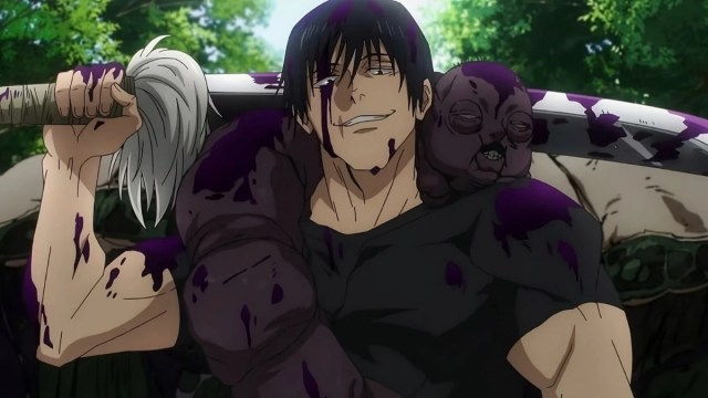 Toji Smirking With Curse Coiled Around Him in Jujutsu Kaisen (Best Anime Villains)
