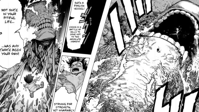 All for One Appearing in Shigaraki's Mind to Swallow Deku in My Hero Academia 418