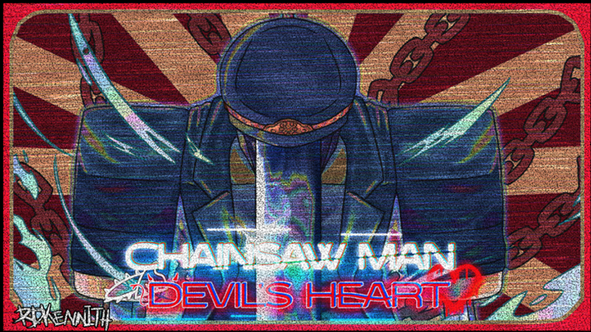 Roblox Chainsaw Man Devil's Heart Official Artwork Featuring A Devil