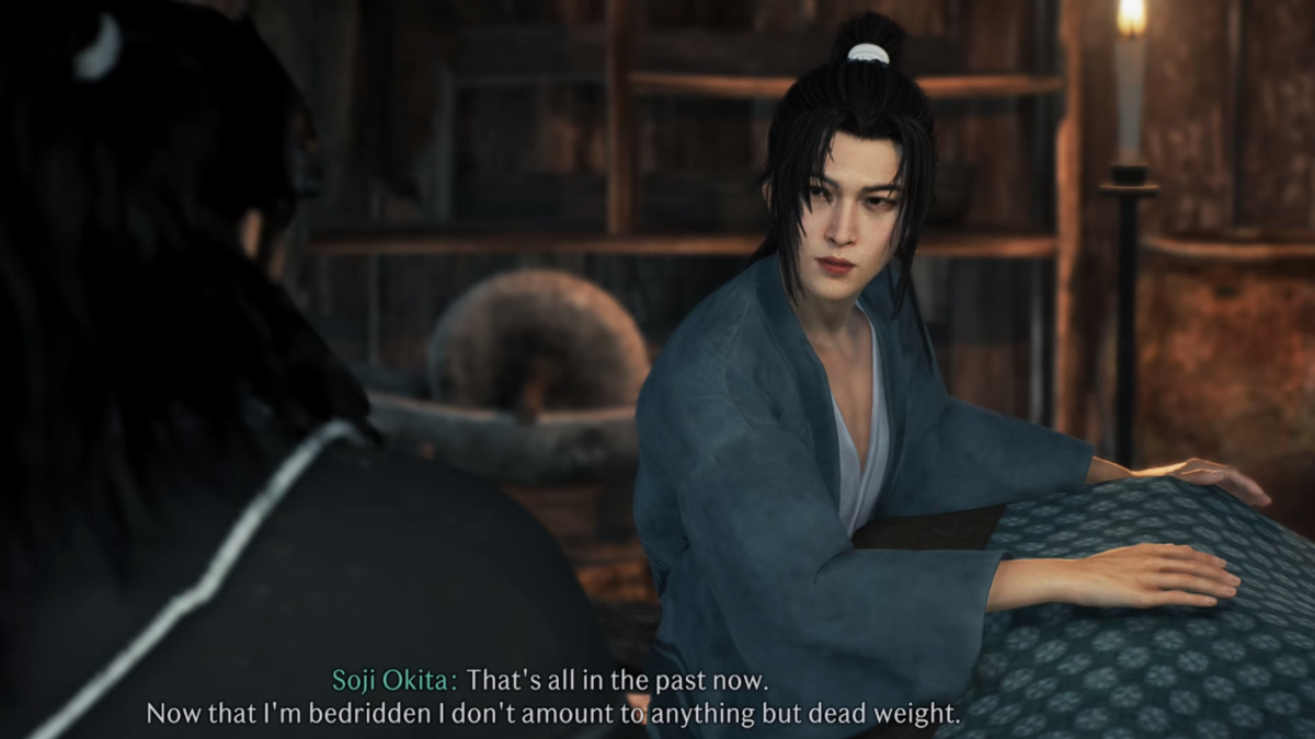 Soji Recovering in Bed in Rise of the Ronin