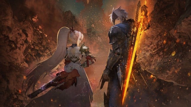 Main Characters Standing Side by Side and With Backs to Camera in Tales of Arise Key Art