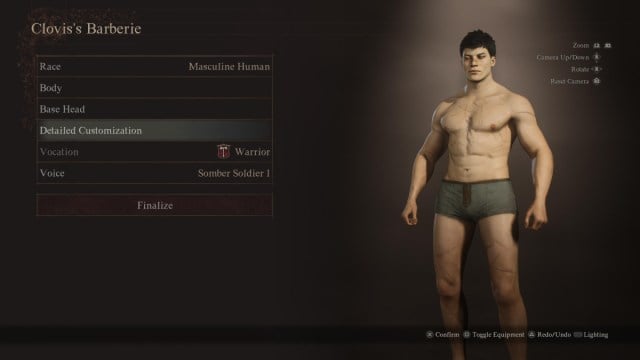 View of Dragon's Dogma 2 Character in Character Creator Who Looks Like Guts From Berserk