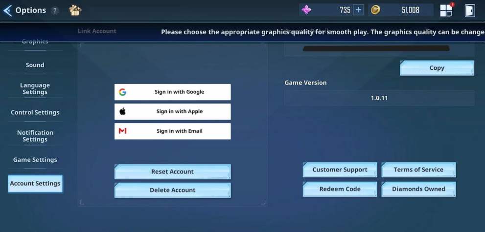 Account reset in Solo Leveling Arise