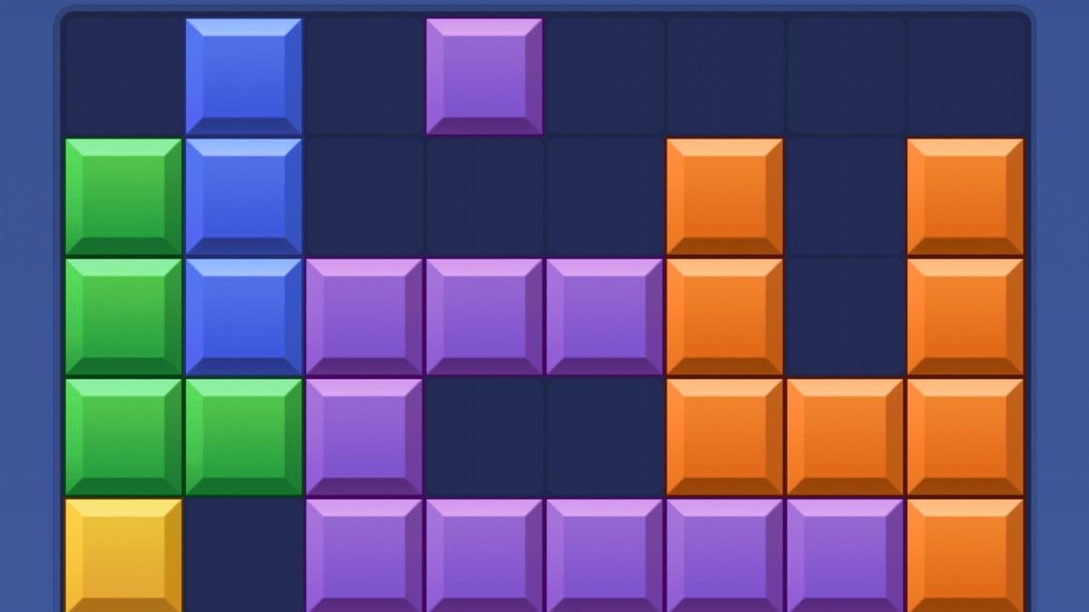 A series of blocks in Block Blast.