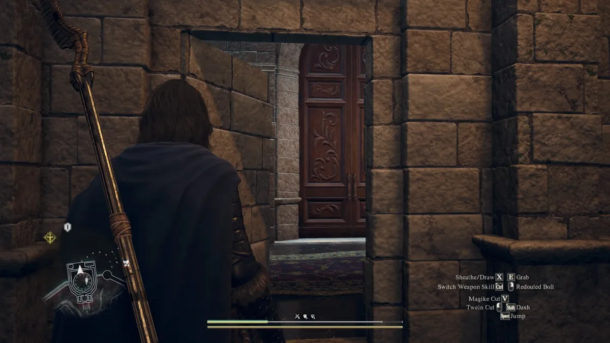 A hidden door in Dragon's Dogma 2.